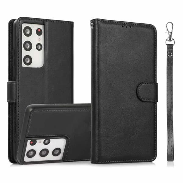 Samsung Galaxy S24 FE Magnet Plånboksfodral 2-i-1 Svart