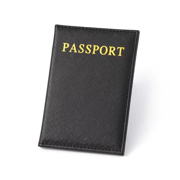 Pass cox pass -haltija musta nahkainen kulta keinotekoinen nahka musta