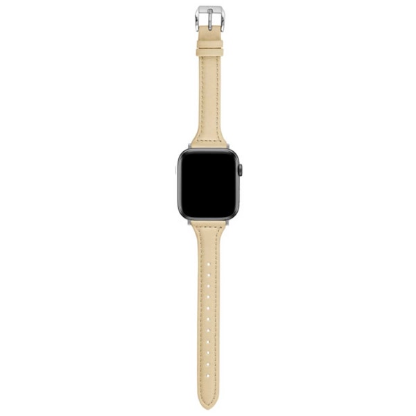 Læderarmbånd Apple Watch 38/40/41 1/2/3/4/5/6/7/Se smal gul gul