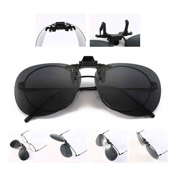 Clip-on Aviator solbriller pilot briller gul natvision gul