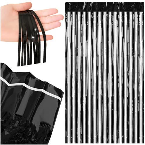 Glittergardin Foliegardin 100x200cm Sort