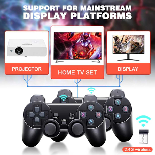 M8 Game Stick Lite 2024 20 000+ retro TV-spill svart