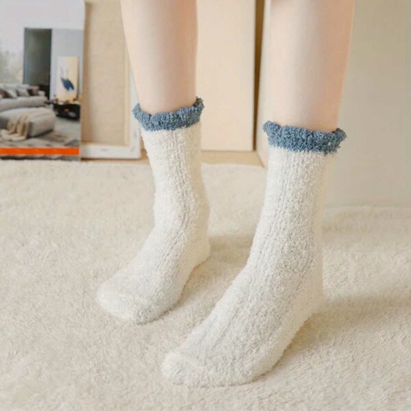 Lurviga Raggsockor - Plysch Varm Fleece Vit vit