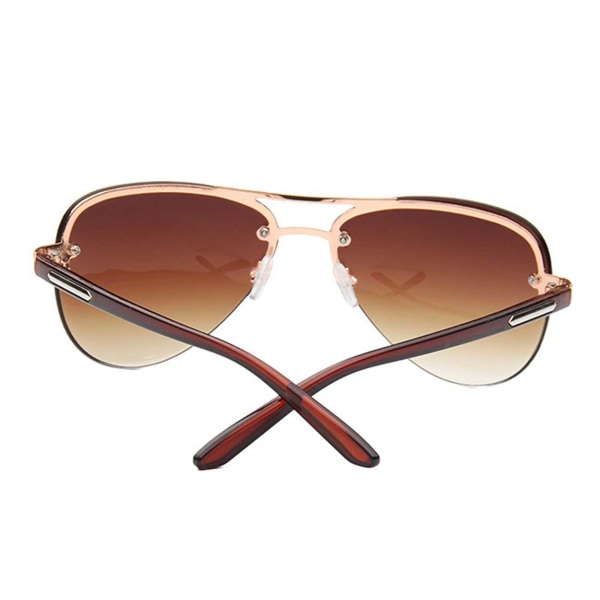 Moderne brune pilotglass aviator solbriller + senil streng brun