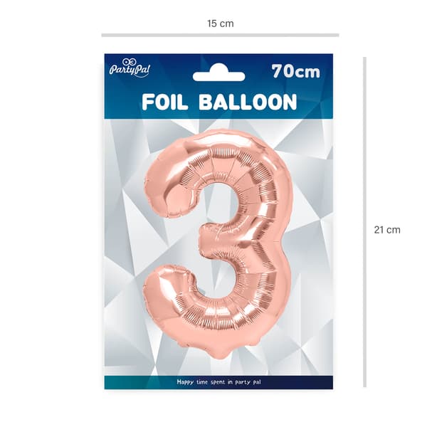 Tallballong 3 Folie Rosegull 70 cm