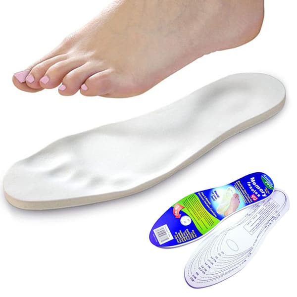 Memory Foam skoindlæg | Justerbar Størrelse 35-43 Hvid