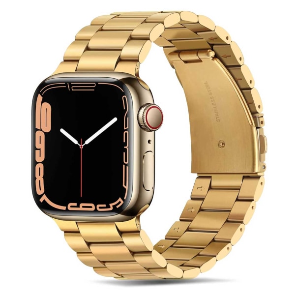 Apple Watch 1-8/SE/Ultra 42/44/45/49 Metall Länkarmband Guld guld