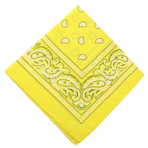 Bandana huivi huivi nuuska kangas paisley kuvio keltainen keltainen