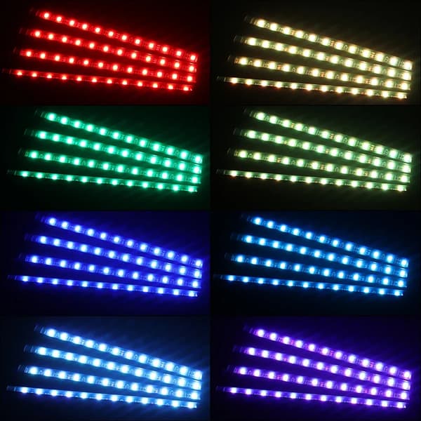LED-belysning for bilinteriør med fjernkontroll