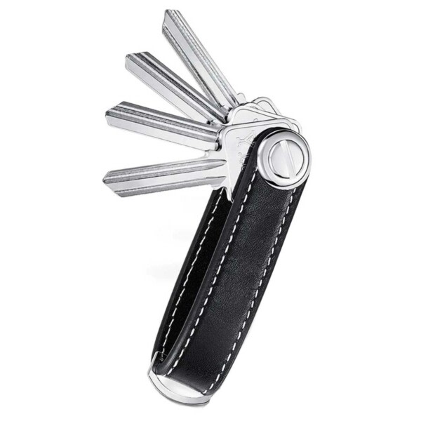 Key Organizer Läder Nyckelhållare Nyckelring Svart svart