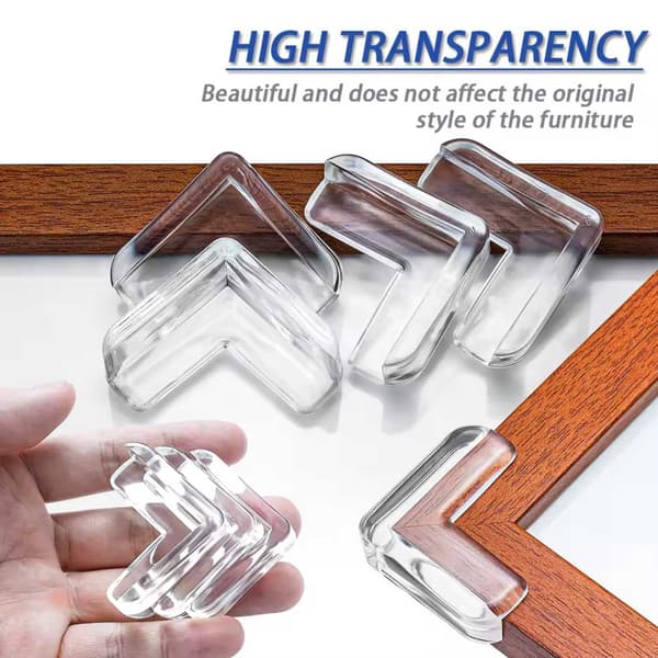 4-Pack Raka Premium Hörnskydd och Kantskydd för Barn transparent