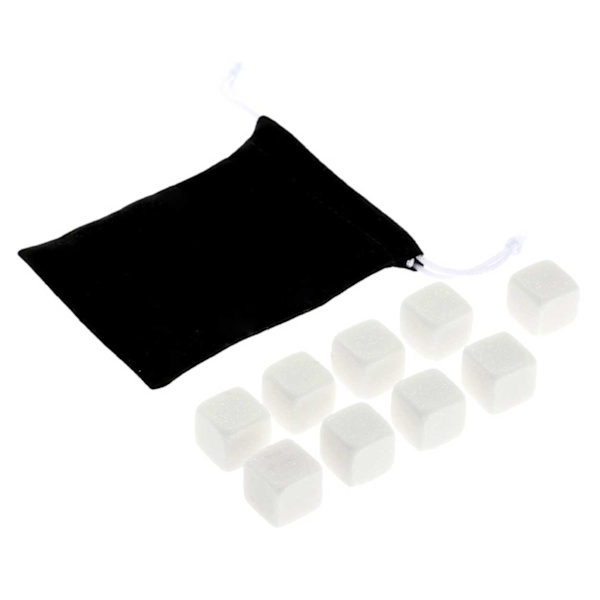 9-pack Natural Whisky Rains - Ice Cubes of Stone White hvid