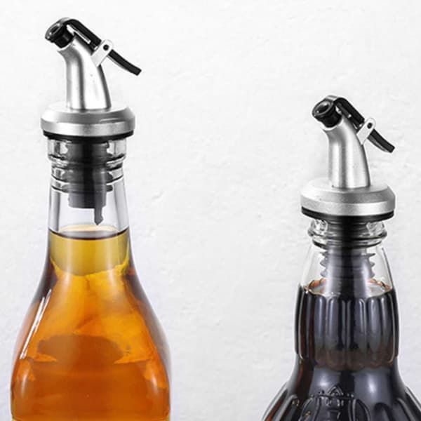 2-Pack kork for olivenolje helletut Dryppkork med lokk grå grå