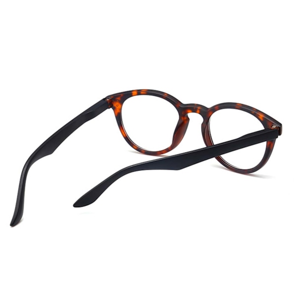 Leopard sort oval læser briller styrke 2.0 briller sort