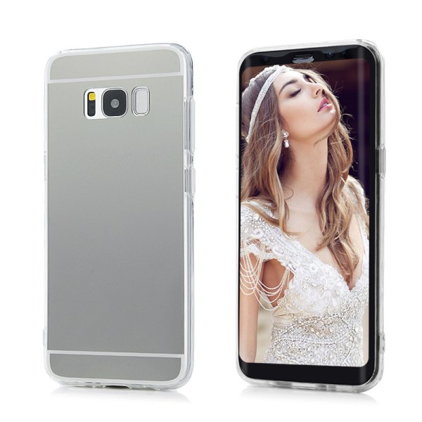 Samsung Galaxy S8 Plus Case Mirror TPU Bumper sølv