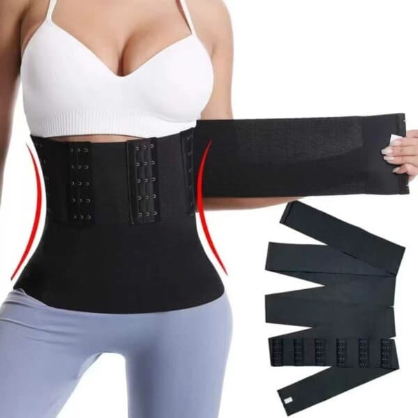 Gratis størrelse korsett midje shaper 3m svart svart