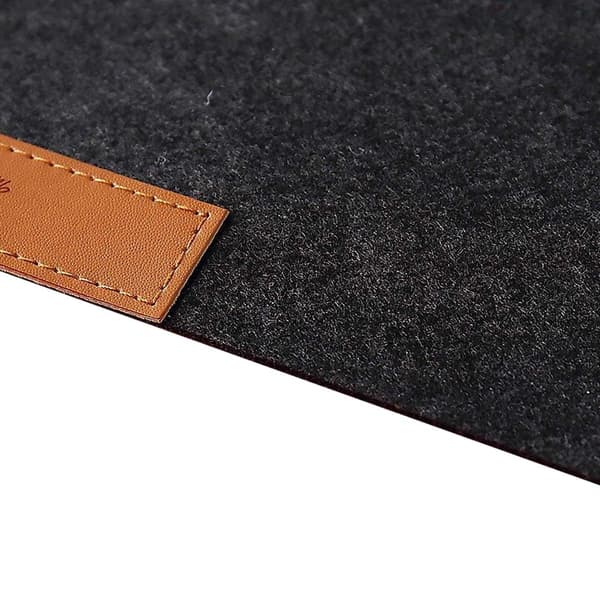 Skrivebordsmatte 80x30cm svart teppe - stor musematte svart