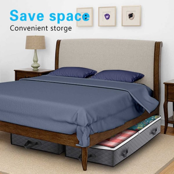 2-pack Bed Säilytys - Säilytys sängyn alla harmaa