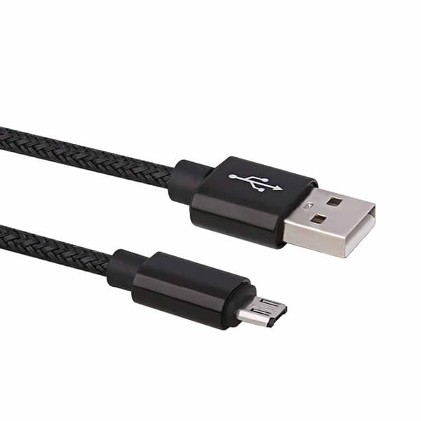 Erittäin kestävä 1 m Micro-USB Quick Charge 3.0 Latauskaapeli (musta) musta