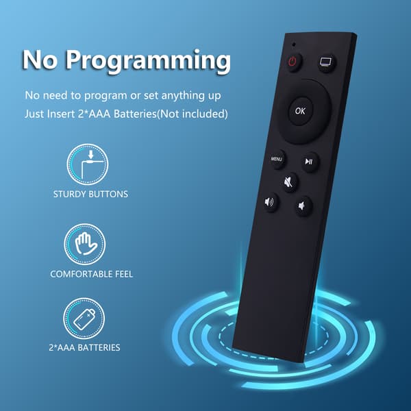 Universal IR Erstatningsfjernkontroll Apple TV Kompatibel svart
