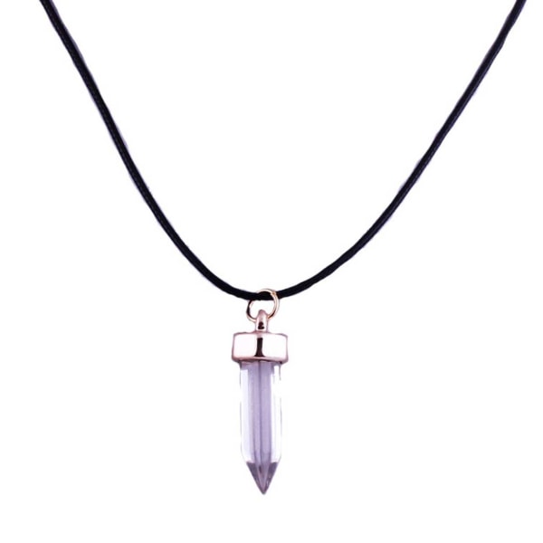 Halskæde med de energistiske harpikskværk Amethyst pink