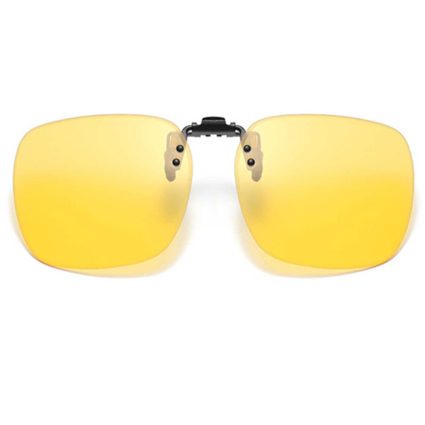 Stora Flip Up Clip On Solglasögon Night Vision gul