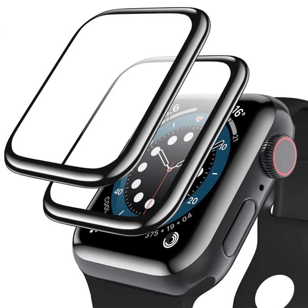 Apple Watch 1/2/3 38 mm näytönsuojaus [2-pack] 3D-käyränäytönsuojaus musta