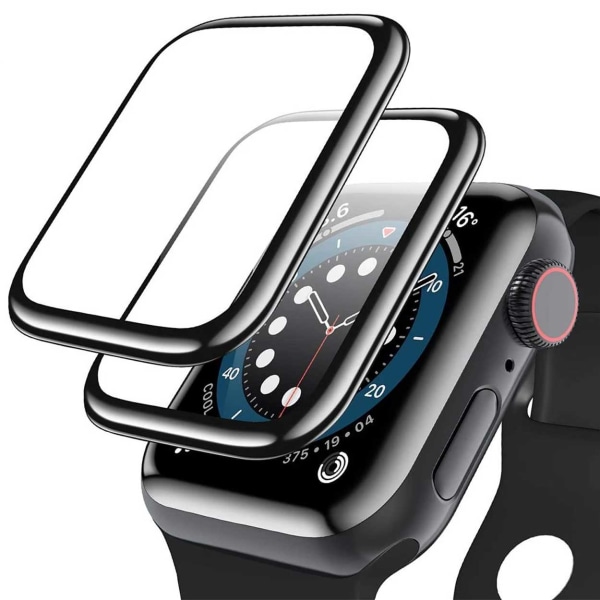 Apple Watch 4/5/6/Katso 40 mm: n näytönsuojaus [2-Pack] 3D-käyrän näytönsuojaus musta