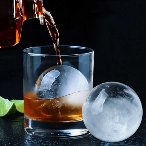 2-pack Ice Shape Large Ice Balls Round Ice Cubes Ice Cubes Formulerer gennemsigtig