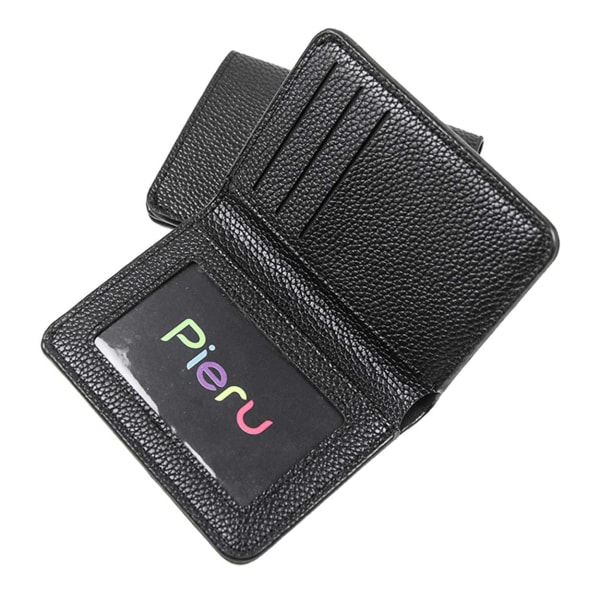 Vikbar Korthållare Plånbok Kreditkortshållare Skinn svart