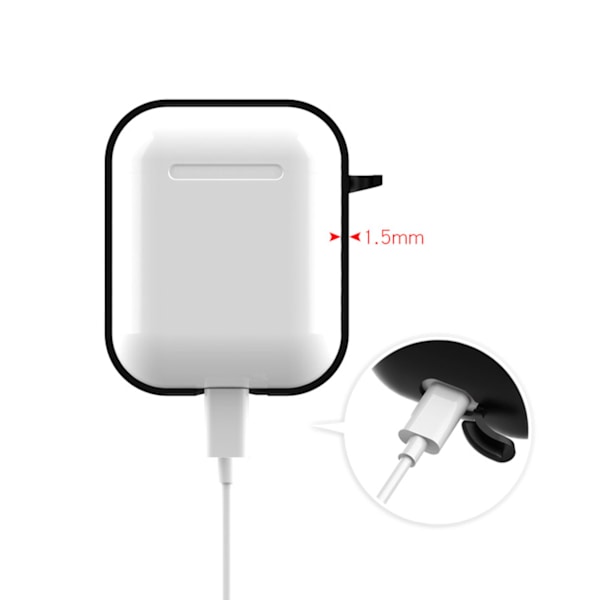 Vit Apple AirPods 1/2 Väska Fodral Stötsäkert Skyddsfodral vit