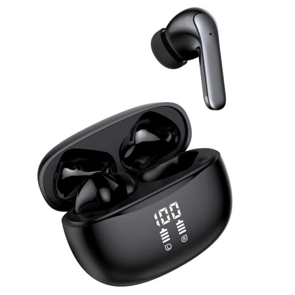 TWS Bluetooth-hodetelefoner ANC ENC BT 5.3 Sort svart