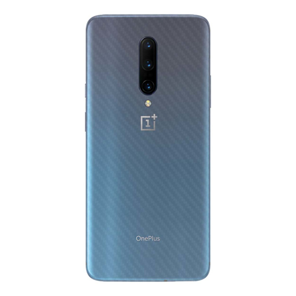 3-pack OnePlus 7 Pro Hiilikuituvinyyli ihon suojakalvo takaisin läpinäkyvä