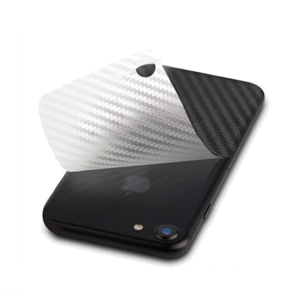iPhone 7/8 Carbon Fiber Hud Beskyttende plast tilbage gennemsigtig