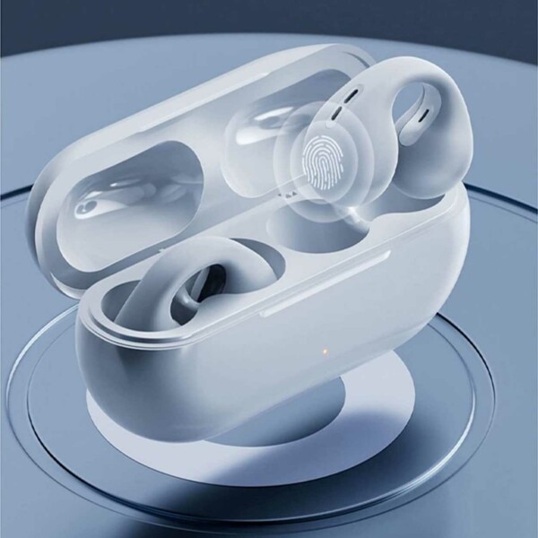 Øreklipp TWS Earklemmer Bluetooth 5.3 Trening Highspans White hvit