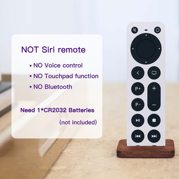 Apple TV 4K Kompatibel Fjärrkontroll vit