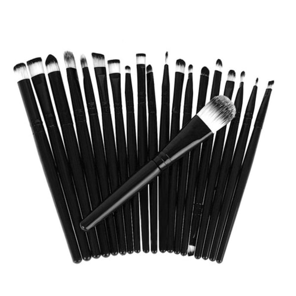 20-pack Makeupborstar svart