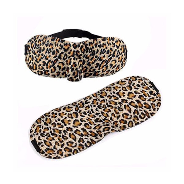 Skumskum Sove Worm Eye Mask til Flight Travel (Leopard) Leopard one size