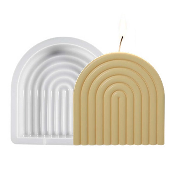 Ljusform Stearinljus U-Form Båge 15cm vit