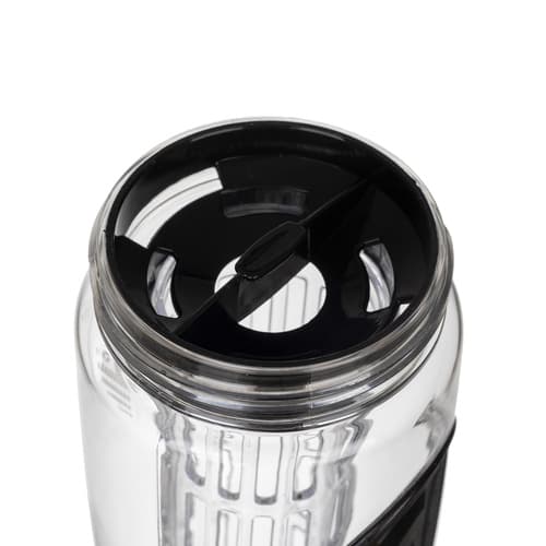 Vesipullo infuusorilla hedelmäosalla 1L musta