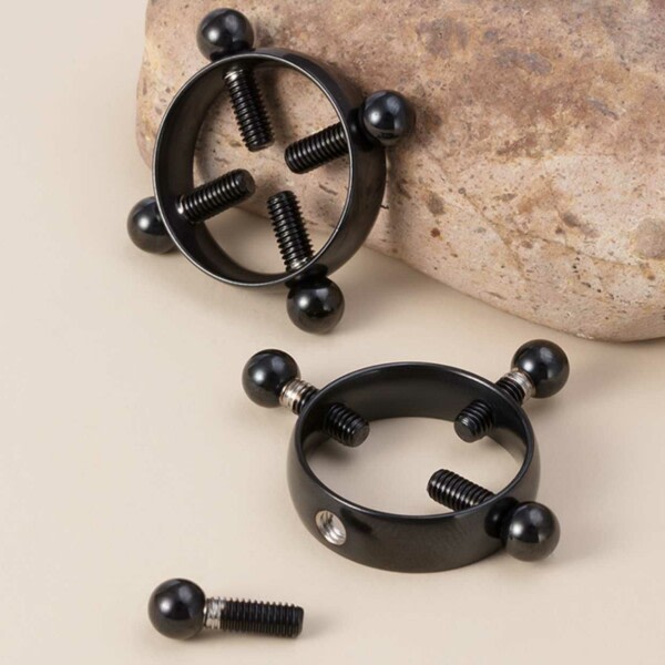 Falske brystpiercing uten hull brystvorte piercing brystvorte svart svart