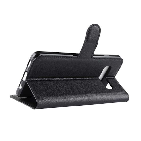 Samsung Galaxy S10 Plus Wallet Case Black Læder Læder Taske sort