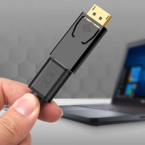 Display Port DP han til HDMI hun adapter 4K sort