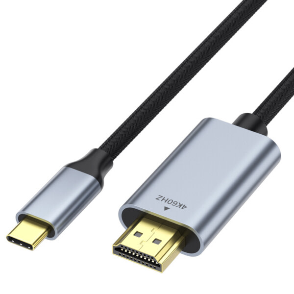 USB-C-HDMI-kaapelisovitin 4K 60Hz 2m harmaa
