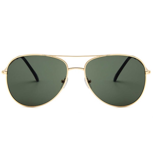 Solbriller Pilot Dam Gold Green + Senils ledning gull