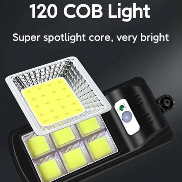 LED Strålkaster 90W med Solcelle, Bevægelsessensor og Skumringssensor IP67