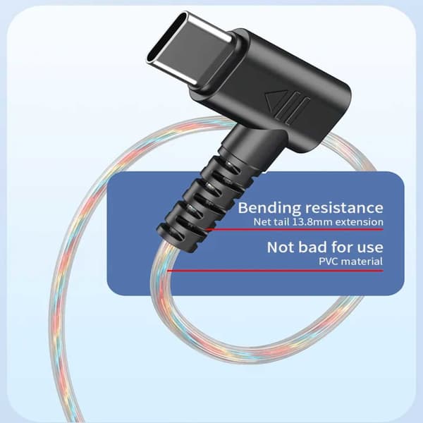 USB-C hodetelefonskjerm med kabel, mikrofon, DAC Dynamic Bass Black svart