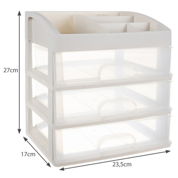 Makeup Organizer | Organizer for makeup og kosmetik hvid