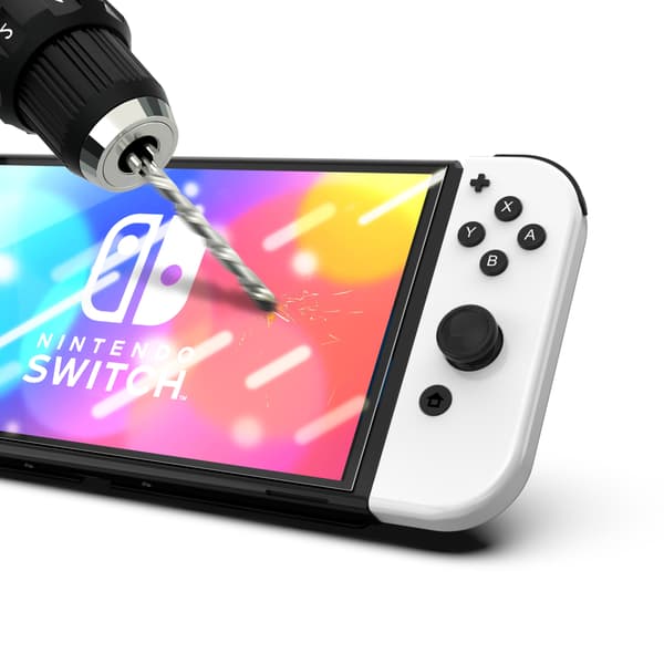Krystalklart hærdet skærmbeskyttelse til Nintendo Switch OLED – 9H ridsefrit glas med nem, boblefri montering