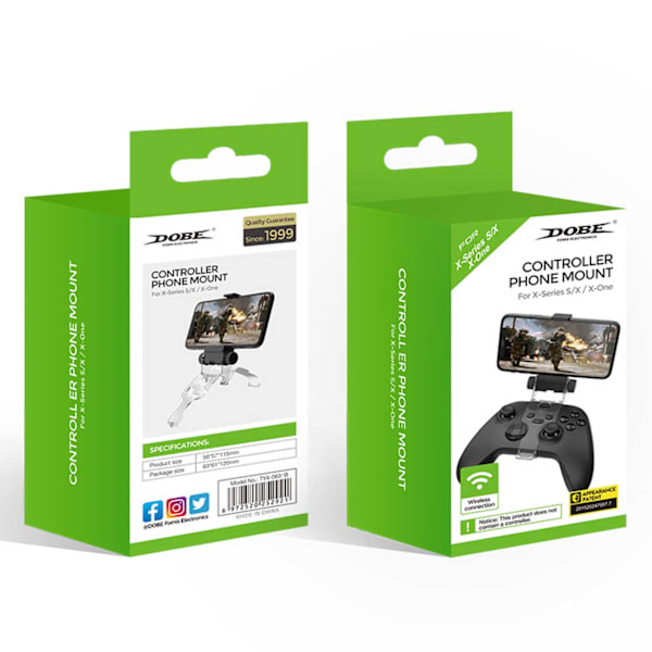 Xbox Mobilhållare - Gamepad Handkontroll för Mobiltelefon svart
